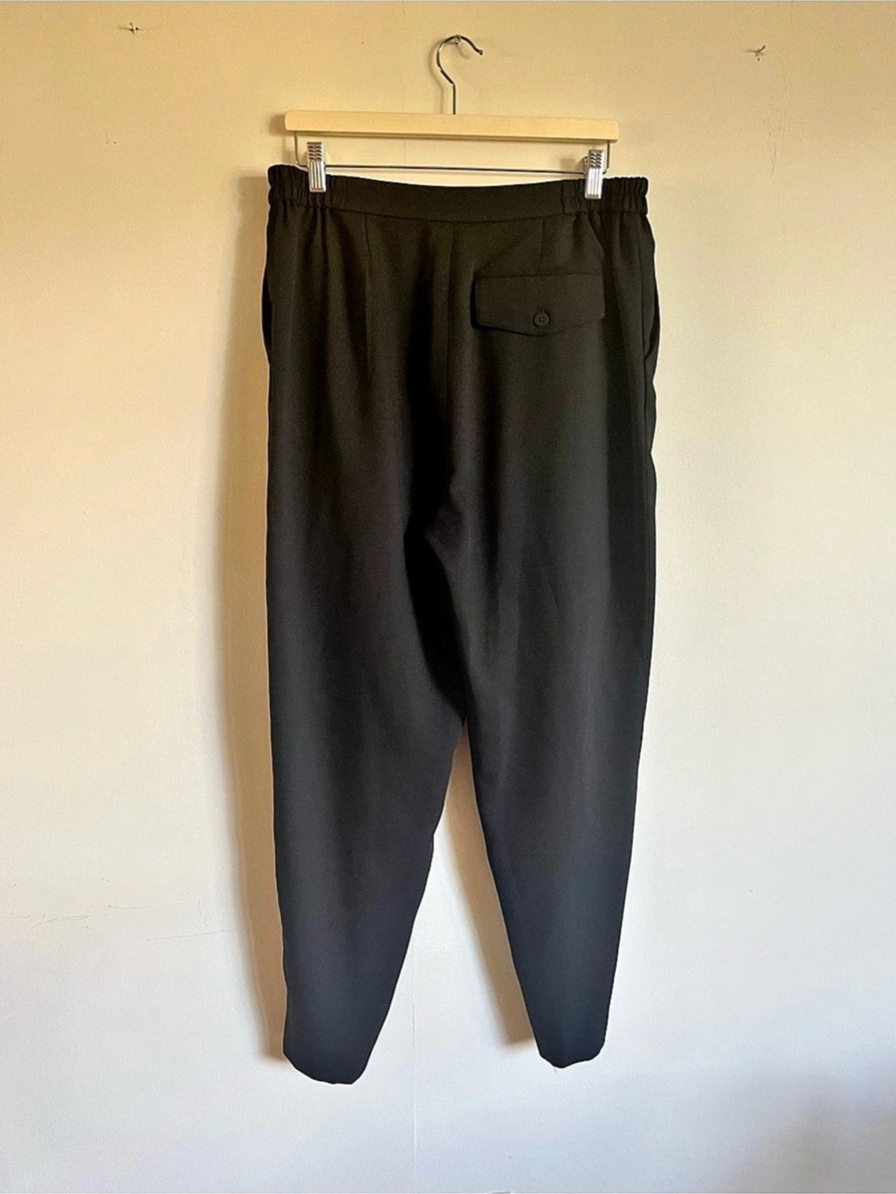 Simons Icône Black Pleated Tapered Trouser Pants XL - Picture 2 of 6